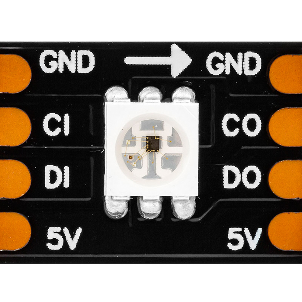 SK9822(Similar to APA102) RGB 60LEDS/M DC5V 12MM-Wide Digital Intelligent Addressable LED Strip Lights - 5m/16.4ft per roll SK9822(Similar to APA102) RGB 60LEDS/M DC5V 12MM-Wide Digital Intelligent Addressable LED Strip Lights - 5m/16.4ft per roll
